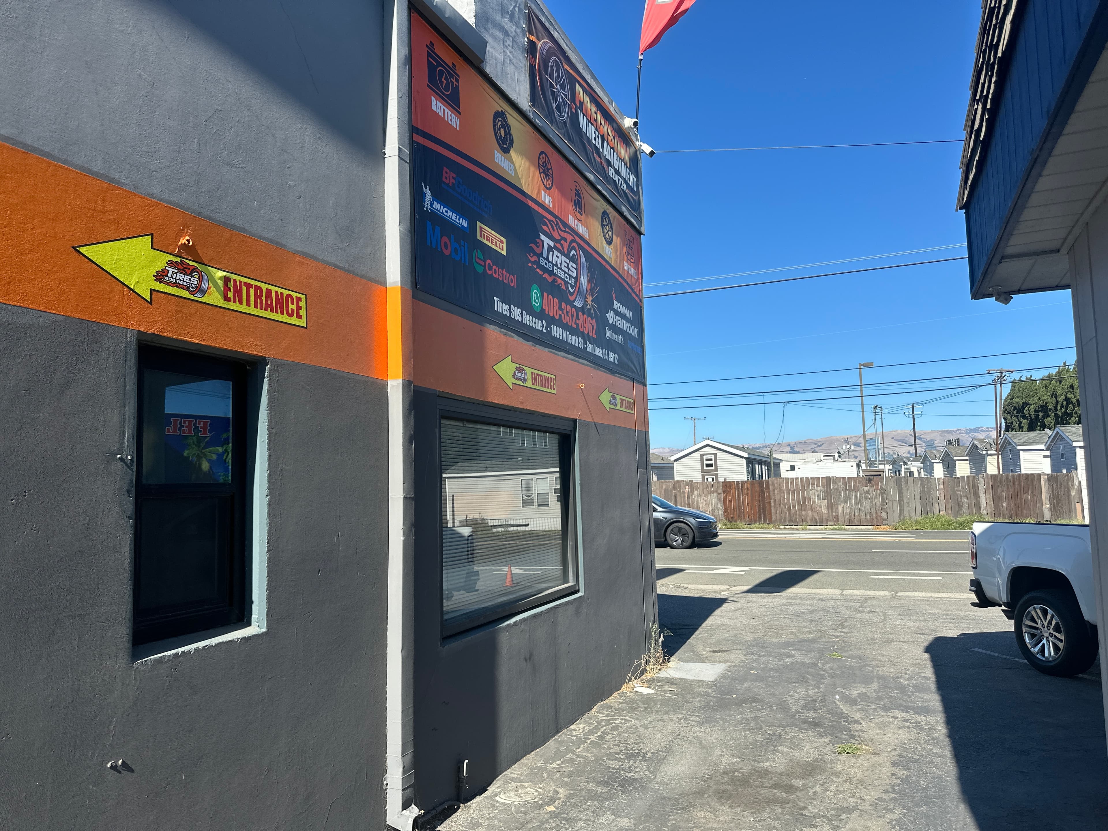 Tires SOS Rescue entrance and storefront